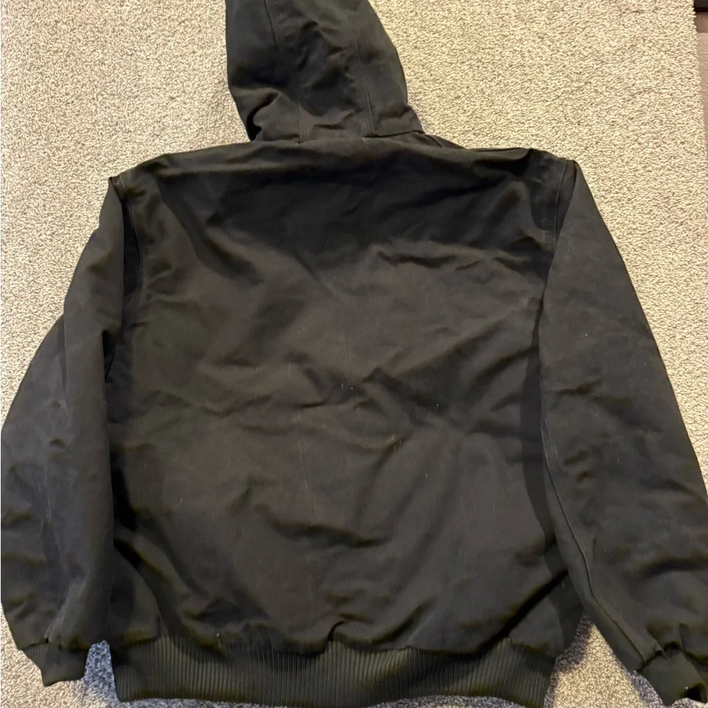 Carhartt Jacket‎ Mens XL Black Quilted Lining USA Hooded Chore Canvas Coat *